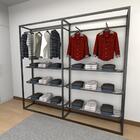 Closet Araras, Guarda Roupas Aberto Industrial Com 12 Peças P