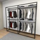 Closet Araras, Guarda Roupas Aberto Industrial Com 12 Peças P