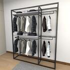 Closet Araras, Guarda Roupas Aberto Industrial Com 12 Peças P