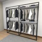 Closet Araras, Guarda Roupas Aberto Industrial Com 12 Peças P