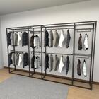 Closet Araras, Guarda Roupas Aberto Industrial Com 12 Peças P