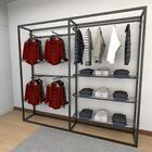 Closet Araras, Guarda Roupas Aberto Industrial Com 12 Peças P