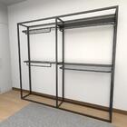 Closet Araras, Guarda Roupas Aberto Industrial Com 12 Peças P