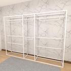 Closet Araras, Guarda Roupas Aberto Industrial Com 13 Peças B