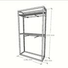 Closet Araras, Guarda Roupas Aberto Industrial Com 13 Peças P