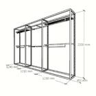 Closet Araras, Guarda Roupas Aberto Industrial Com 13 Peças P