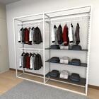 Closet Araras, Guarda Roupas Aberto Industrial Com 14 Peças B