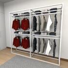 Closet Araras, Guarda Roupas Aberto Industrial Com 14 Peças B