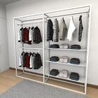 Closet Araras, Guarda Roupas Aberto Industrial Com 14 Peças B