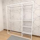 Closet Araras, Guarda Roupas Aberto Industrial Com 14 Peças B