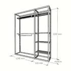 Closet Araras, Guarda Roupas Aberto Industrial Com 14 Peças P