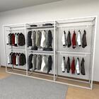 Closet Araras, Guarda Roupas Aberto Industrial Com 15 Peças B