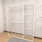 Closet Araras, Guarda Roupas Aberto Industrial Com 15 Peças B