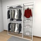 Closet Araras, Guarda Roupas Aberto Industrial Com 15 Peças B