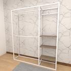 Closet Araras, Guarda Roupas Aberto Industrial Com 15 Peças B