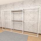 Closet Araras, Guarda Roupas Aberto Industrial Com 15 Peças B