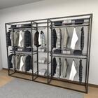 Closet Araras, Guarda Roupas Aberto Industrial Com 15 Peças P