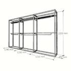 Closet Araras, Guarda Roupas Aberto Industrial Com 15 Peças P