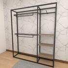 Closet Araras, Guarda Roupas Aberto Industrial Com 15 Peças P