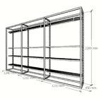 Closet Araras, Guarda Roupas Aberto Industrial Com 15 Peças P