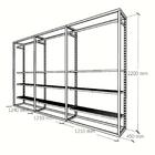 Closet Araras, Guarda Roupas Aberto Industrial Com 15 Peças P