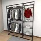 Closet Araras, Guarda Roupas Aberto Industrial Com 15 Peças P
