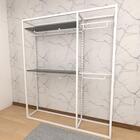 Closet Araras, Guarda Roupas Aberto Industrial Com 16 Peças B