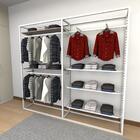 Closet Araras, Guarda Roupas Aberto Industrial Com 16 Peças B