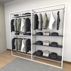 Closet Araras, Guarda Roupas Aberto Industrial Com 16 Peças B