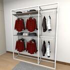 Closet Araras, Guarda Roupas Aberto Industrial Com 16 Peças B