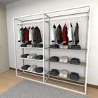 Closet Araras, Guarda Roupas Aberto Industrial Com 16 Peças B