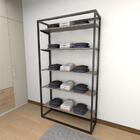 Closet Araras, Guarda Roupas Aberto Industrial Com 16 Peças P