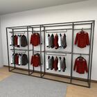 Closet Araras, Guarda Roupas Aberto Industrial Com 16 Peças P