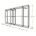 Closet Araras, Guarda Roupas Aberto Industrial Com 16 Peças P