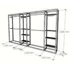 Closet Araras, Guarda Roupas Aberto Industrial Com 16 Peças P