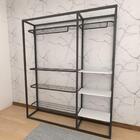 Closet Araras, Guarda Roupas Aberto Industrial Com 16 Peças P