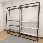 Closet Araras, Guarda Roupas Aberto Industrial Com 16 Peças P