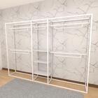 Closet Araras, Guarda Roupas Aberto Industrial Com 17 Peças B