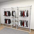 Closet Araras, Guarda Roupas Aberto Industrial Com 17 Peças B