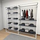 Closet Araras, Guarda Roupas Aberto Industrial Com 17 Peças B