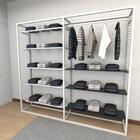 Closet Araras, Guarda Roupas Aberto Industrial Com 17 Peças B