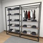 Closet Araras, Guarda Roupas Aberto Industrial Com 17 Peças P