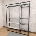 Closet Araras, Guarda Roupas Aberto Industrial Com 17 Peças P