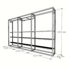 Closet Araras, Guarda Roupas Aberto Industrial Com 17 Peças P