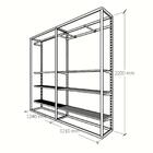 Closet Araras, Guarda Roupas Aberto Industrial Com 18 Peças B