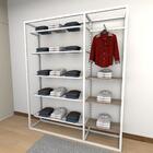 Closet Araras, Guarda Roupas Aberto Industrial Com 18 Peças B