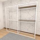 Closet Araras, Guarda Roupas Aberto Industrial Com 18 Peças B