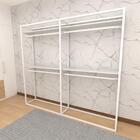 Closet Araras, Guarda Roupas Aberto Industrial Com 18 Peças B