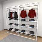 Closet Araras, Guarda Roupas Aberto Industrial Com 18 Peças B