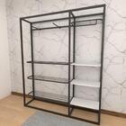 Closet Araras, Guarda Roupas Aberto Industrial Com 18 Peças P